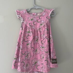 Matilda Jane Pink Swirl Dress with Ruffles